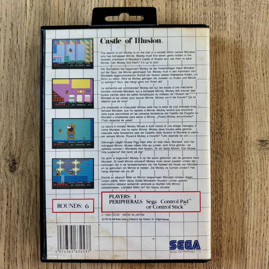Castle of Illusion Starring Mickey Mouse  for Sega