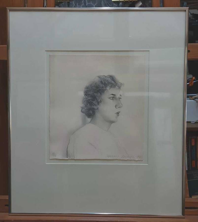 David Hockney signed lithograph "Small Head of Gregory"