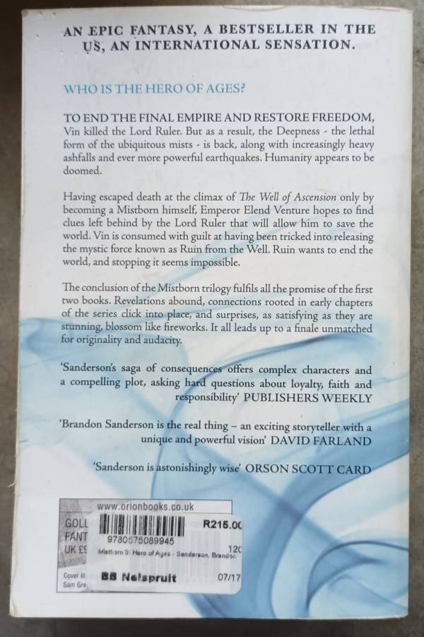 The hero of ages by Brandon Sanderson