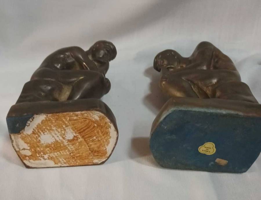 Set of 'The Thinker' bookends