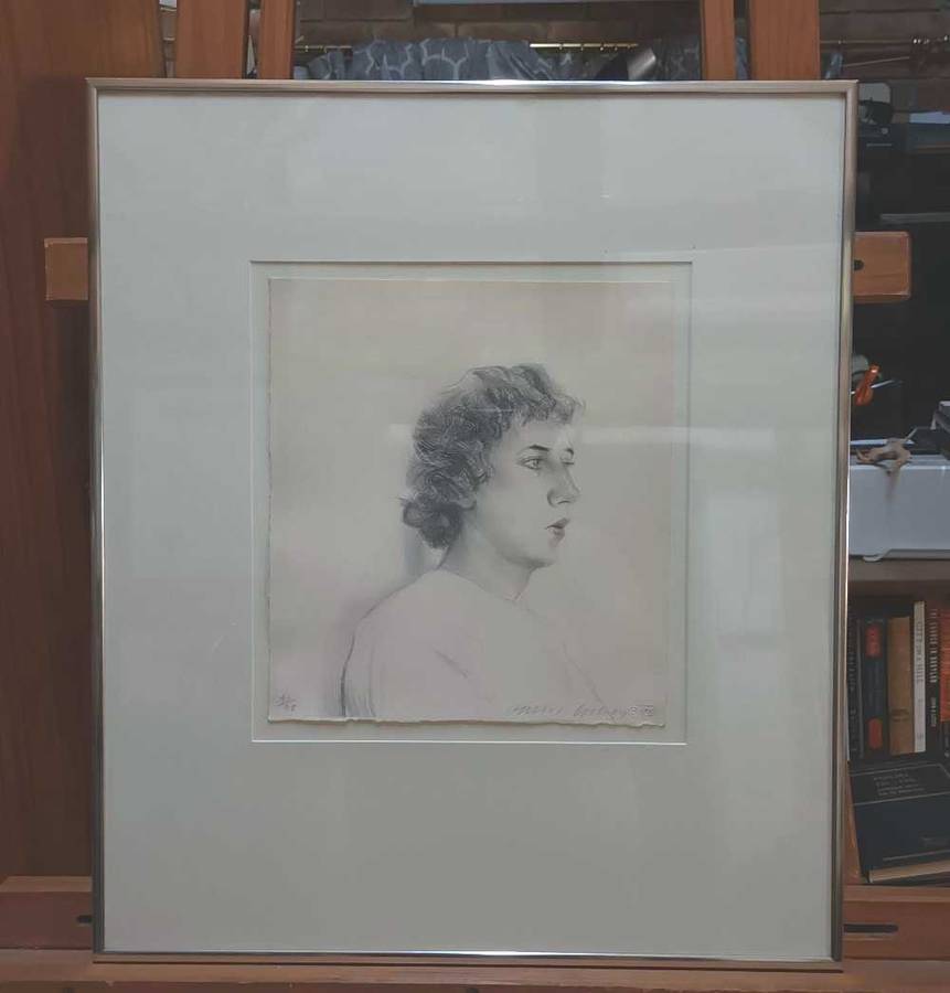 David Hockney signed lithograph "Small Head of Gregory"