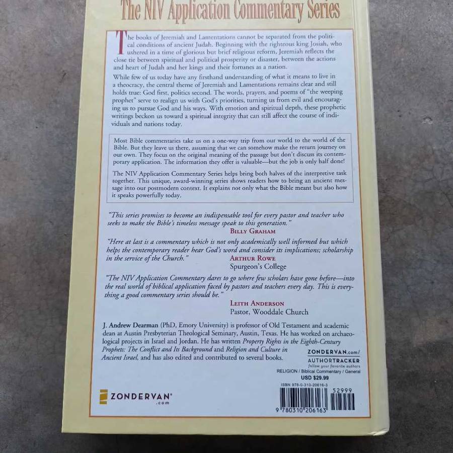 The New Application Commentary. Jeremiah and Lamentations