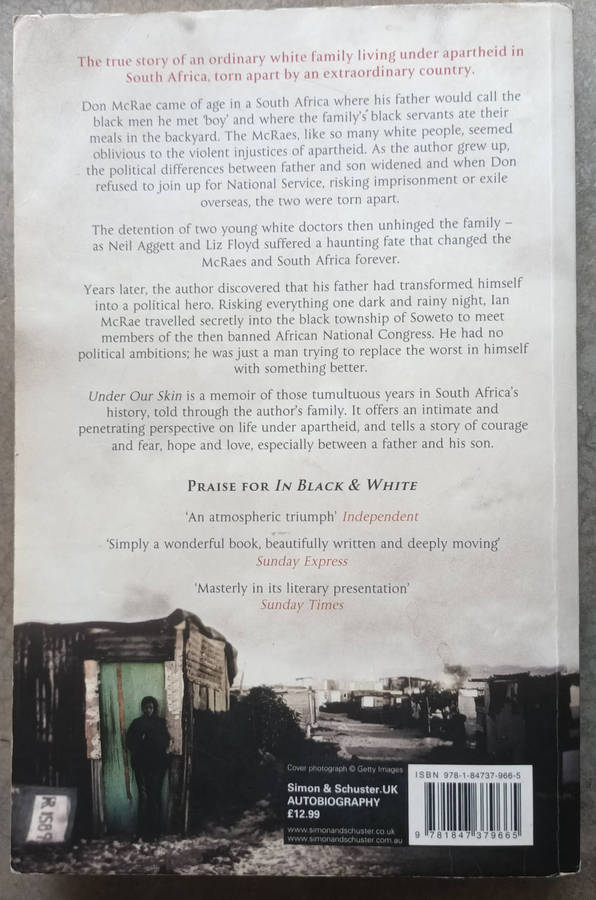 Under our Skin by Donald McRae