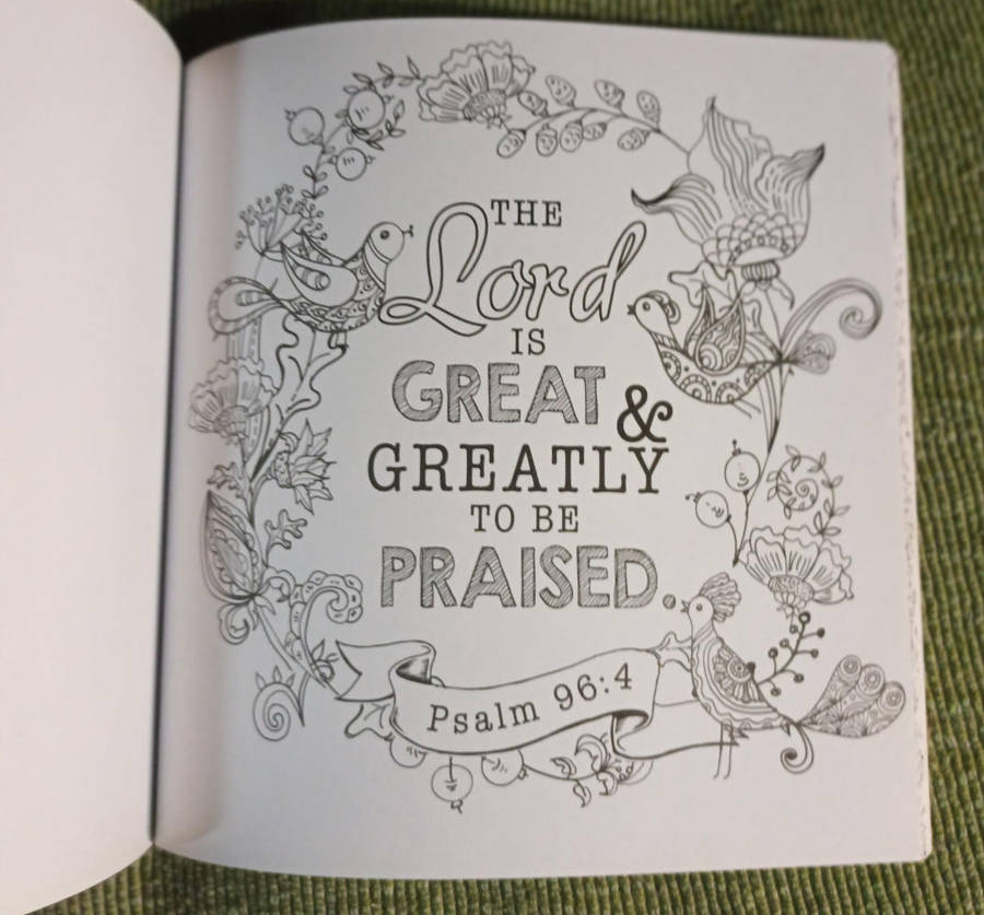 Coloring book. BE STILL AND KNOW THAT I AM GOD