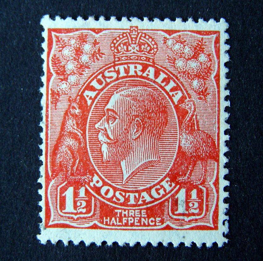 AUSTRALIA - King George V (Wmk 7 - Multiple Crown A, Perf 14) 1926