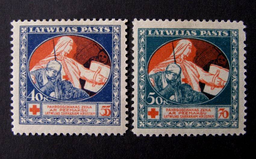 UKRAINE Mint* - Red Cross (on back of Bolshevist notes) 1920