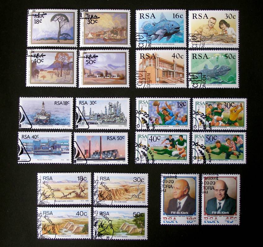 SOUTH AFRICA Sets (CTO) - Complete Year 1989