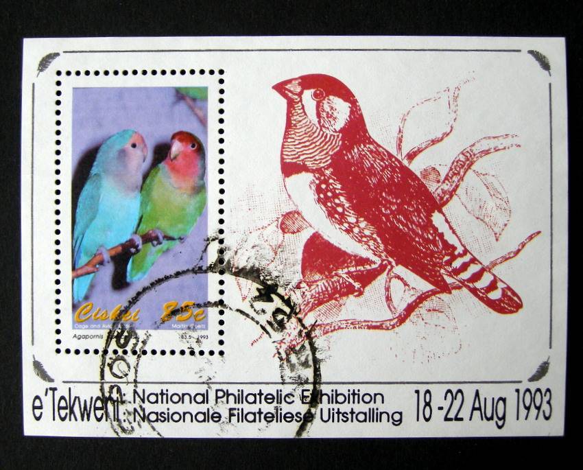 CISKEI Miniature Sheet - Cage and Aviary Birds 1993