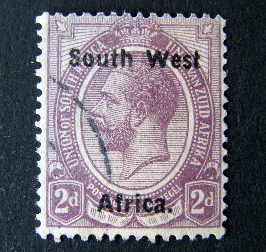 SWA - George V Overprint (14mm long and 14mm between lines) 1923