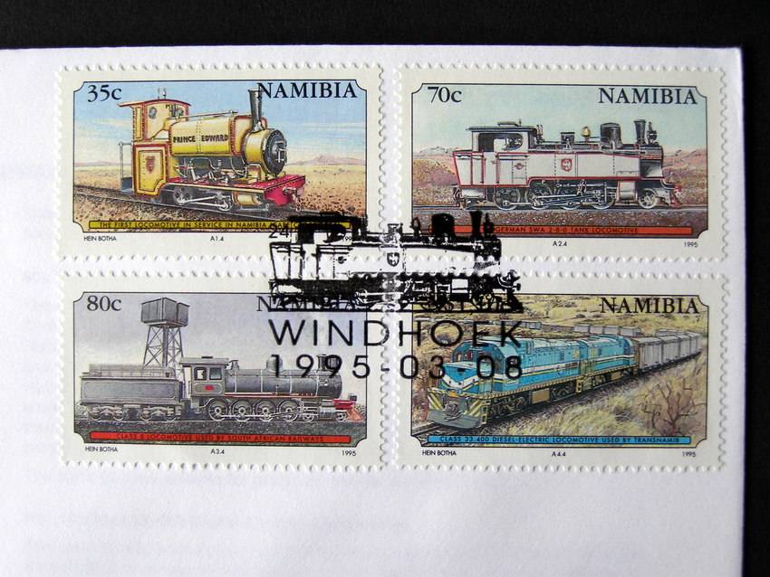 NAMIBIA Cover - Centenary of Railway Services 1995 //Trains