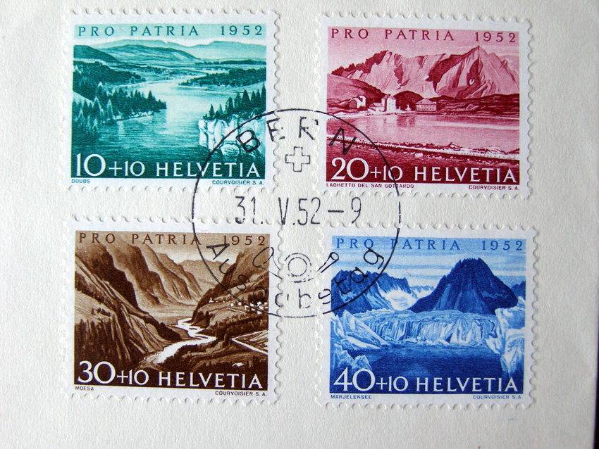 SWITZERLAND Cover - Pro Patria 1952