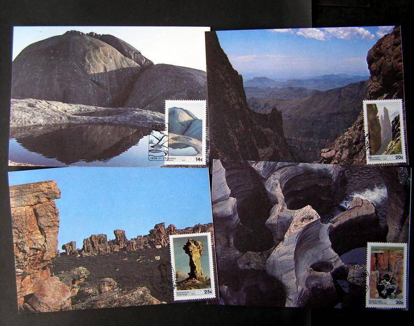 SOUTH AFRICA Maxi Card Set - Scenic Beauty: Rock Formations 1986