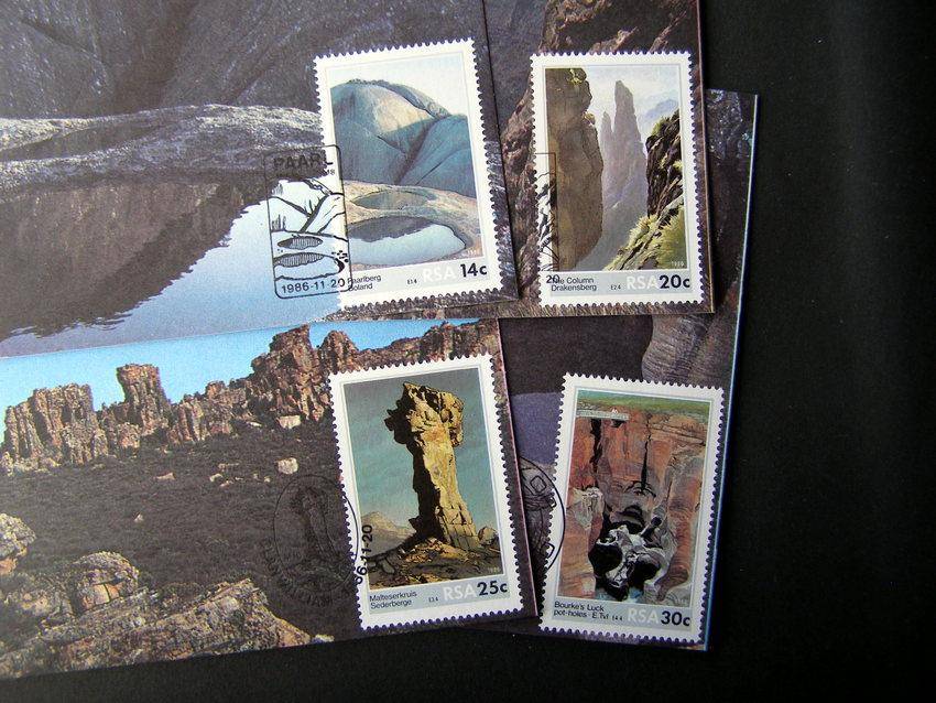 SOUTH AFRICA Maxi Card Set - Scenic Beauty: Rock Formations 1986