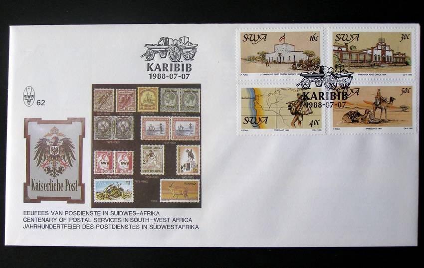 SWA Cover - Centenary of Postal Services 1988
