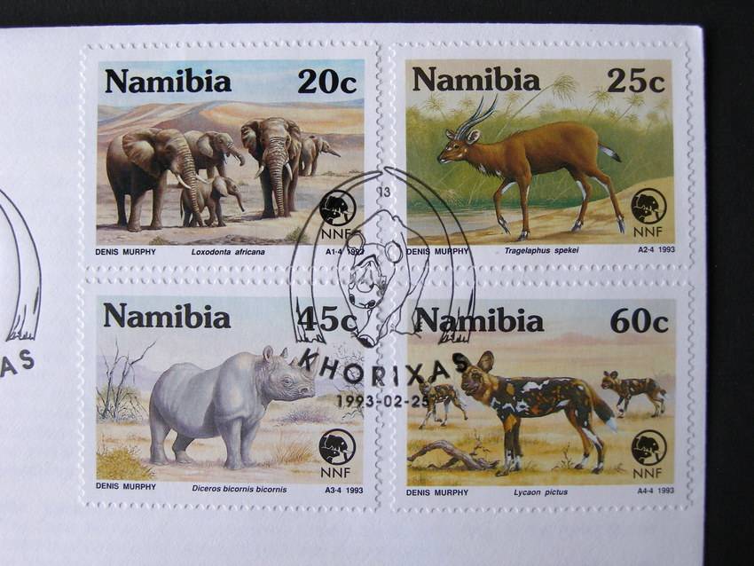 NAMIBIA Cover - Rare and Endangered Animals 1993
