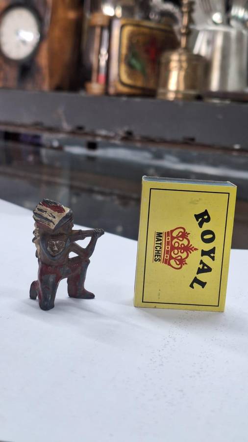 Vintage Cast Iron/Lead Native American Toy Soldier  Collectible Figurine