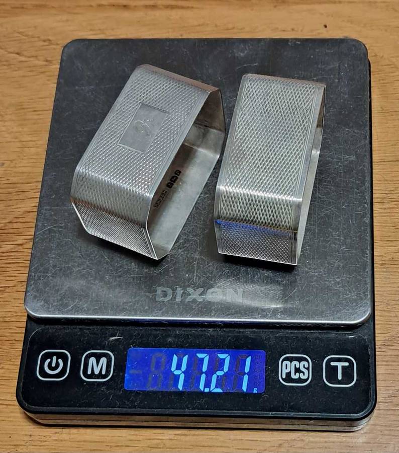 Silver serviette rings