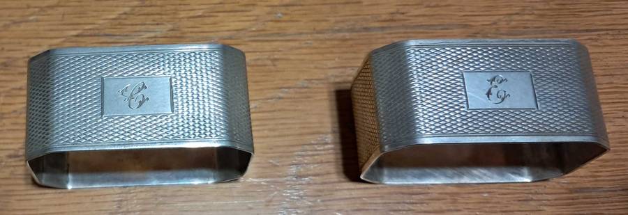 Silver serviette rings