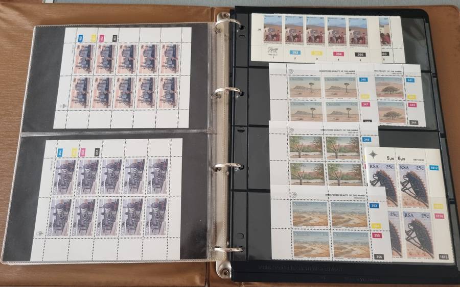 SWA/NAMIBIA/RSA ETC CONTROLS, POSTCARDS, SHEETS ETC IN RING BINDER. AS PER IMAGES. PLS READ!