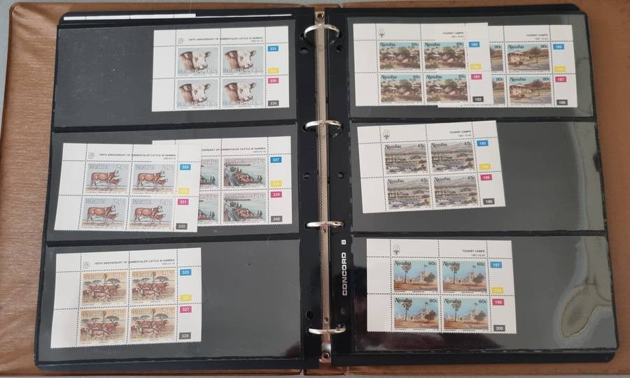 SWA/NAMIBIA/RSA ETC CONTROLS, POSTCARDS, SHEETS ETC IN RING BINDER. AS PER IMAGES. PLS READ!