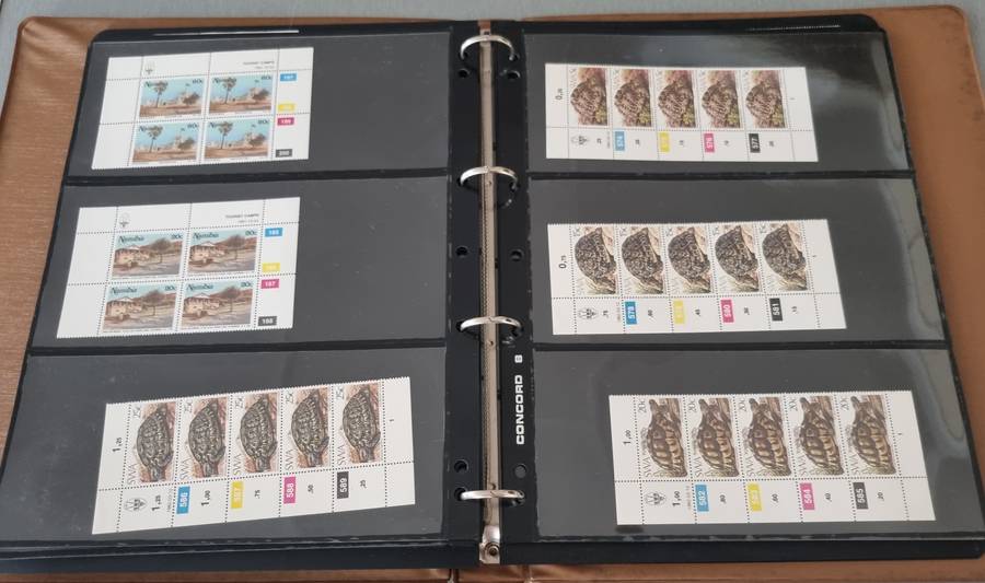 SWA/NAMIBIA/RSA ETC CONTROLS, POSTCARDS, SHEETS ETC IN RING BINDER. AS PER IMAGES. PLS READ!
