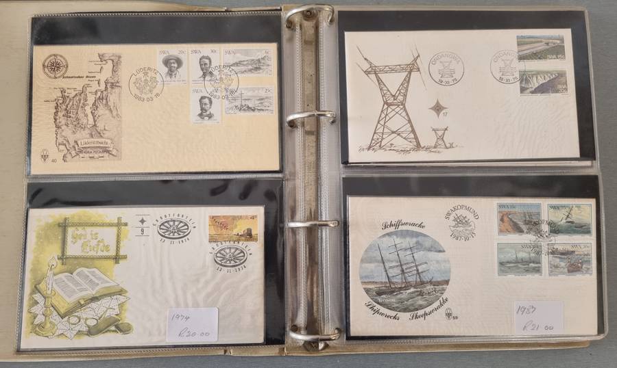 (X2) FDC ALBUMS 2ND HAND WITH SWA FDCs ETC. AS PER IMAGES. NB: PLEASE READ BELOW!!!