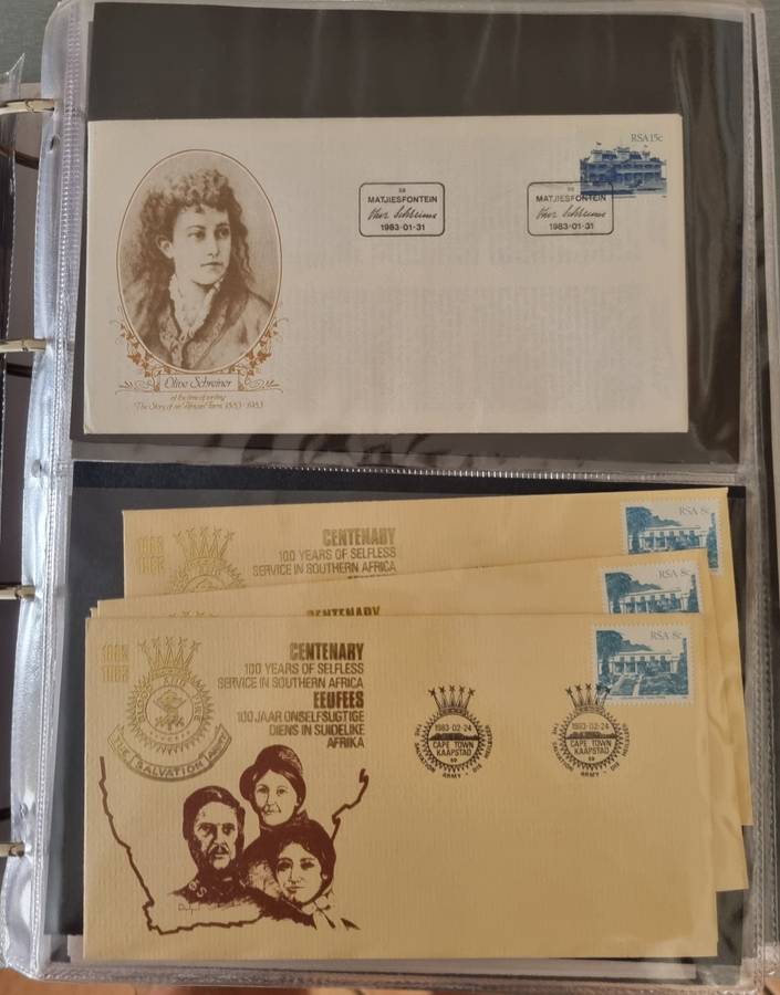 RING BINDER WITH MANY RSA SPECIAL COMMEMORATIVE COVERS ETC. AS PER IMAGES. NB: PLEASE READ!!