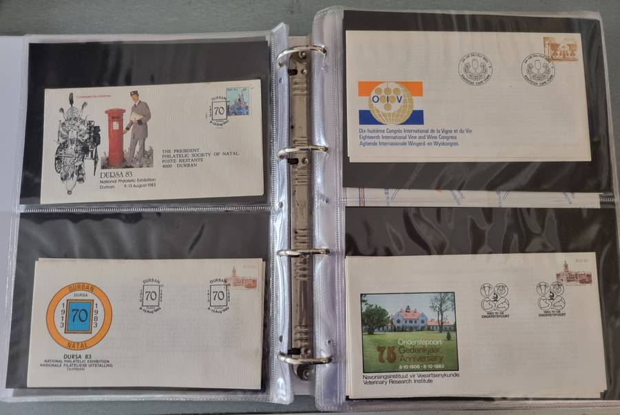 RING BINDER WITH MANY RSA SPECIAL COMMEMORATIVE COVERS ETC. AS PER IMAGES. NB: PLEASE READ!!