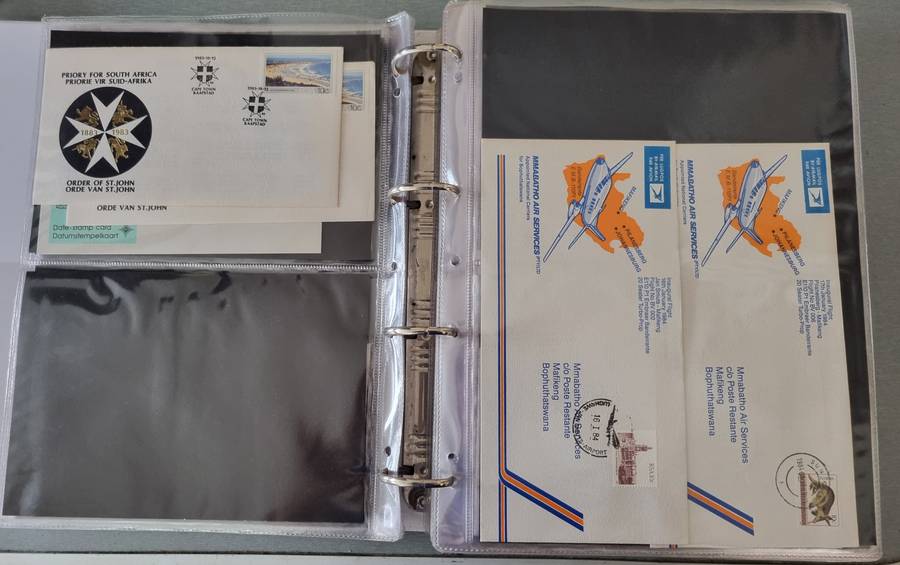 RING BINDER WITH MANY RSA SPECIAL COMMEMORATIVE COVERS ETC. AS PER IMAGES. NB: PLEASE READ!!