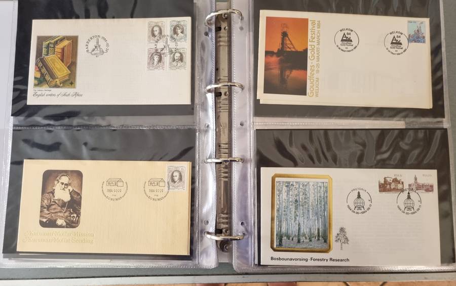 RING BINDER WITH MANY RSA SPECIAL COMMEMORATIVE COVERS ETC. AS PER IMAGES. NB: PLEASE READ!!
