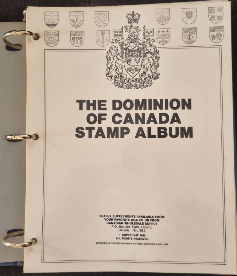 Canada nice pre-printed album 1886-1991 + few UMM QEII etc stamps  as per images  read.