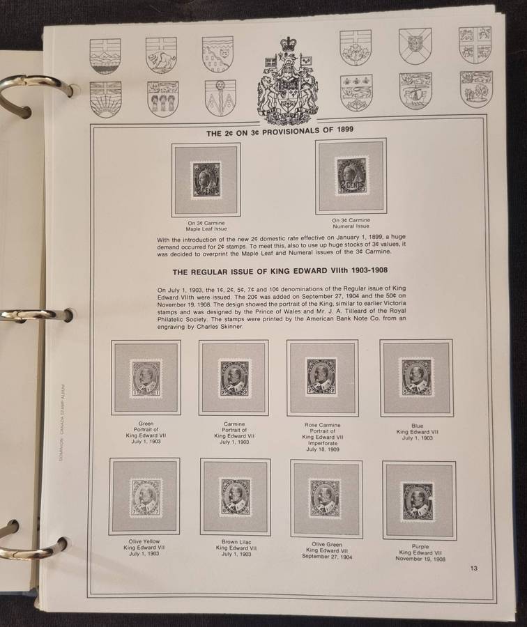 Canada nice pre-printed album 1886-1991 + few UMM QEII etc stamps  as per images  read.