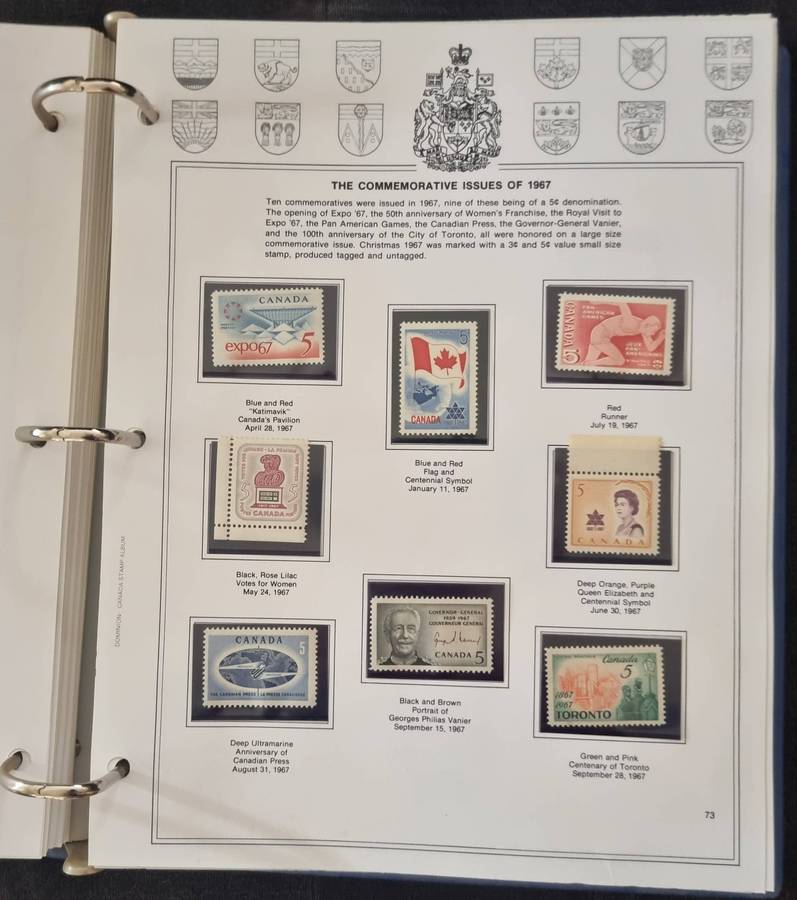 Canada nice pre-printed album 1886-1991 + few UMM QEII etc stamps  as per images  read.