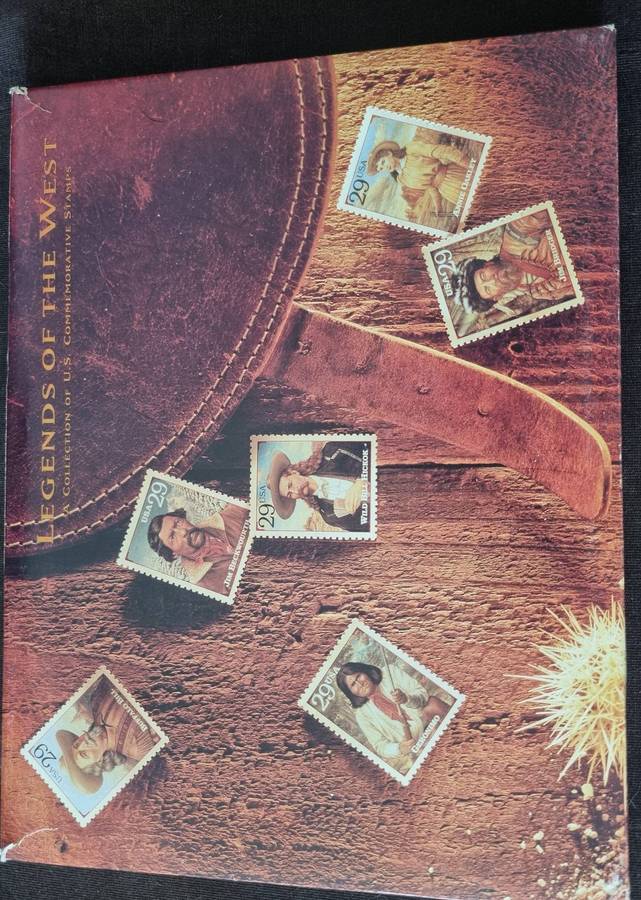USA 1994 Legends of The West commemorative collection stamp book with (x2) setenant sheets - read