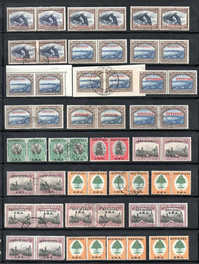 SWA SELECTION OF MINT/USED OFFICIAL PAIRS/BLKS ETC. AS PER SCANS. GOOD VALUE.
