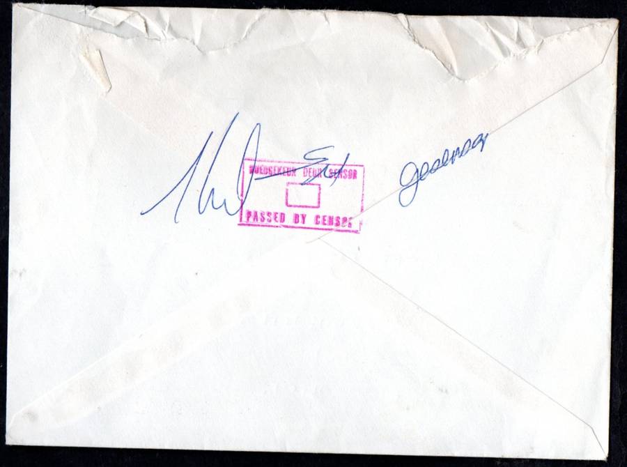 BORDER WAR 1977 PASSED BY CENSOR COVER TO GERMISTON. CONDITION AS PER SCANS.