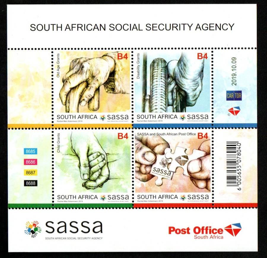 RSA 2019 SOUTH AFRICAN SOCIAL SECURITY AGENCY UMM MINI SHEET. SACC2326. AS PER SCANS. CV R700.