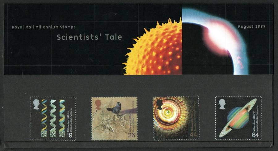 GB 1999 MILLENNIUM SERIES: THE SCIENTISTS' TALE PRESENTATION PACK NO 301. AS PER SCANS. NICE ITEM.