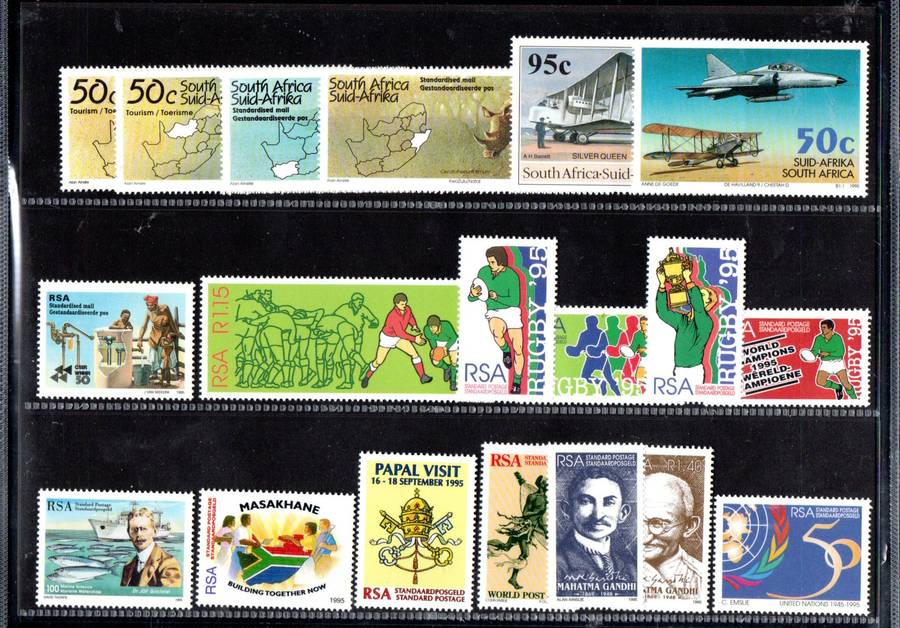 RSA 1995 YEAR PACK OPENED WITH MINT STAMPS. AS PER SCANS.