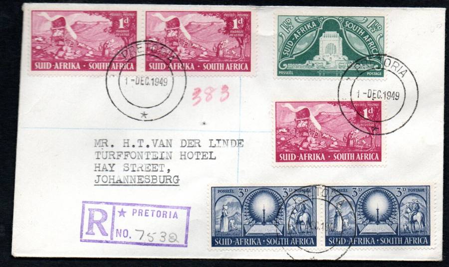UNION 1949 INAUG OF THE VOORTREKKER MONUMENT SELECTION OF (X22) COVERS. CONDITION ETC AS PER SCANS.