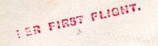 UNION 1929 'PER 1ST FLIGHT' AIRMAIL COVER 'POST EARLY IN THE DAY' SLOGAN CANCEL. TIED AIRMAIL LABEL