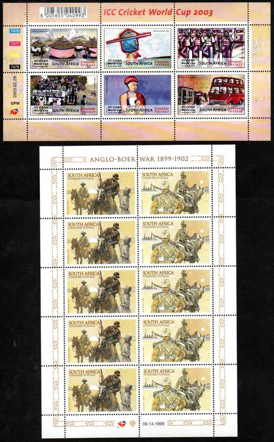 RSA SELECTION OF (X8) SHEETS/SHEETLETS. AS PER (X4) SCANS. TOTAL CV R1780.