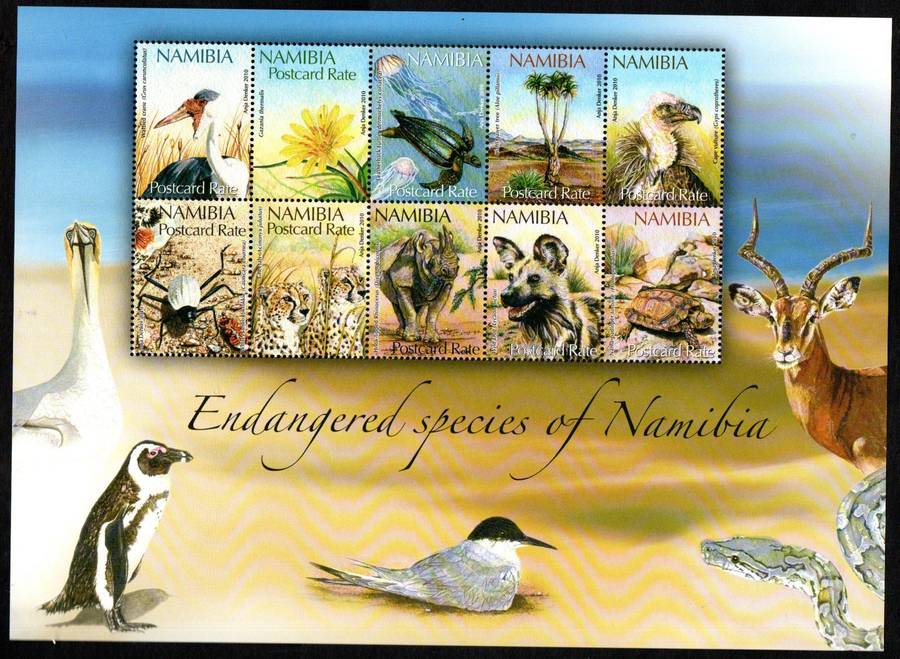 NAMIBIA 2010-13 SELECTION OF (X8) UMM MINI SHEETS. NICE THEMATICS ETC