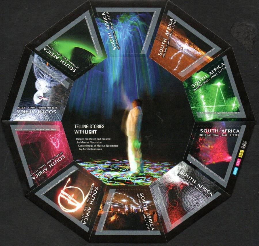 RSA 2016 Telling stories with light self-adhesive sheetlet of (x10) - SACC2290  CV R600.