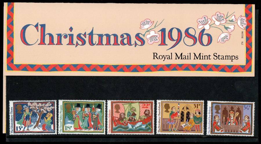 GB 1986 Christmas - folk customs mint presentation pack no 176.