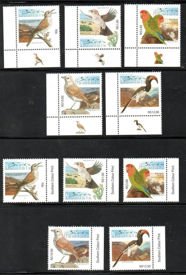 Namibia 2013 (x2) 5th def add values (birds) sets of (x5) - SACC773-65 - as per scans.