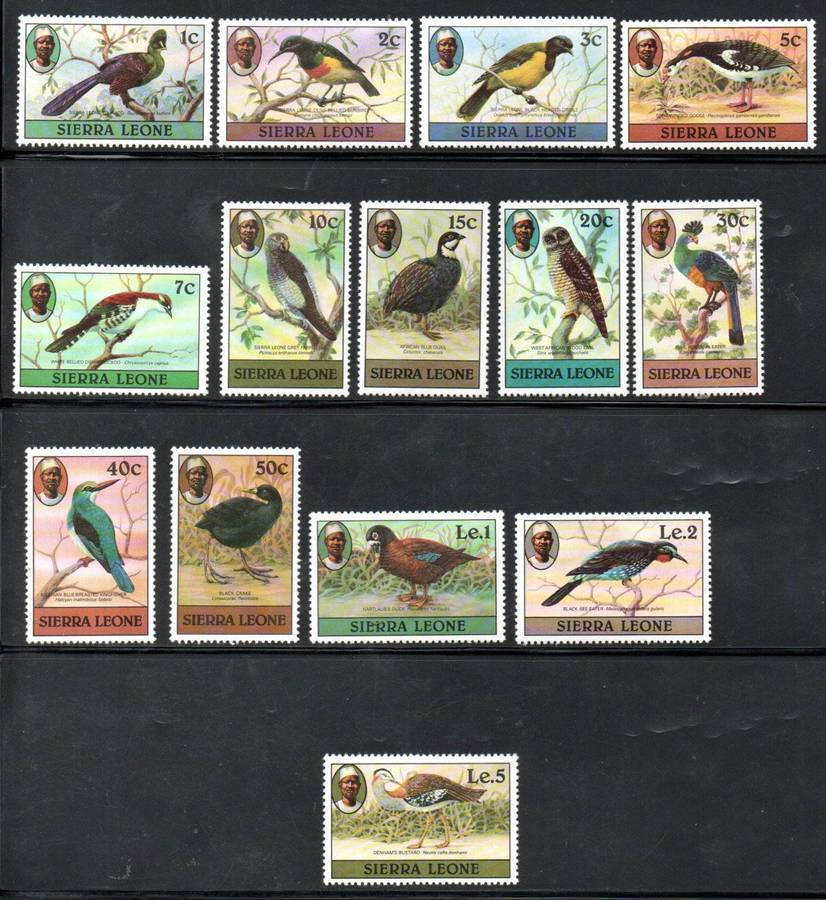 Sierra Leone 1984 decade of African transport (cars+animals) umm set of (x6) + msheet  SG801- MS805