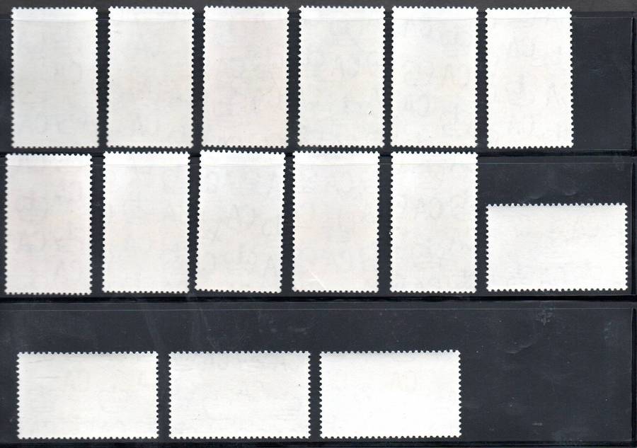 Gilbert and Ellice Islands 1966 decimal currency umm surch set of (x15)  SG110/24  CV GBP 13