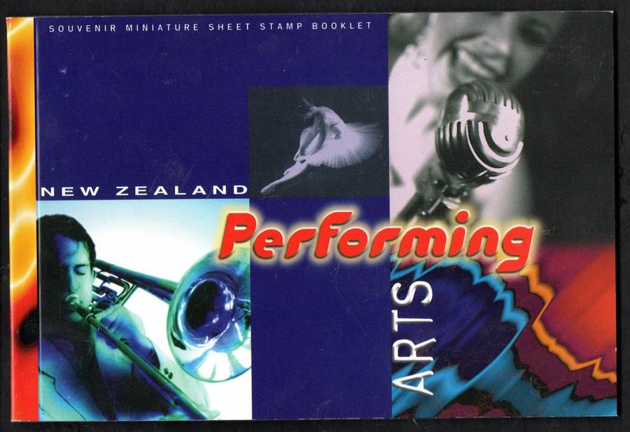 New Zealand 1998 Performing arts souvenir miniature sheet booklet - as per images.
