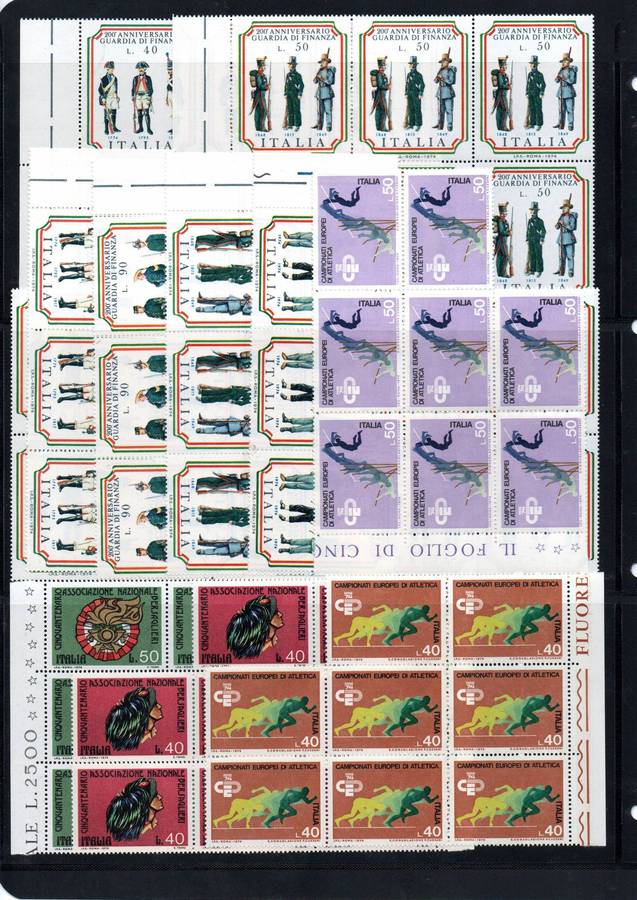 Protector ring binder with mint Italy blks, msheets, singles etc - as per images - read.